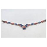 STERLING SILVER NECKLACE W/STONES (39)