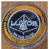 LUXOR - .999 FINE SILVER GAMING TOKEN (15)