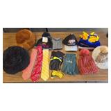 N1 - MIXED LOT OF HATS, GLOVES, TIES (E115)
