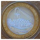 $10 - .999 FINE SILVER GAMING TOKEN (5)