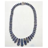 N1 -.950 STERLING SILVER & STONE NECKLACE (J91)