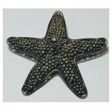 A LARGE STERLING SILVER STARFISH BROCH 11.50GRS