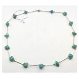 11 - STERLING SILVER & TURQUOISE NECKLACE (37)