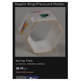 N4 - SET OF EIGHT BONE CHINA NAPKIN RINGS (A22)