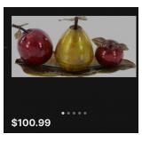 N4 - THREE PIECES FAUX FRUIT, SMALL TRAY (N28)