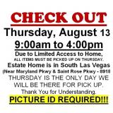 AUCTION PICK UP DAY & HOURS