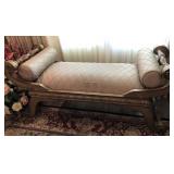 N4 - UPHOLSTERED BENCH WITH CARVED DETAILS