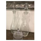N4 - TWO GLASS DECANTERS & TRINKET BOX (AD2)