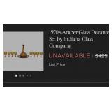 N4 - VINTAGE INDIANA GLASS DECANTER SET (N35)