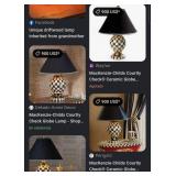 393 - MACKENZIE-CHILDS TABLE LAMP WITH SHADE (R17)