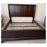 11 - WOODEN BEDFRAME 78X82 KING SIZE