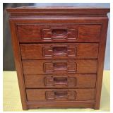 11 - VINTAGE WOODEN JEWELRY BOX 13X10