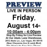 PREVIEW LIVE IN PERSON - Friday, August 14th