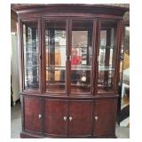 11 - CHERRY WOOD CHINA HUTCH 86X67