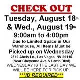 AUCTION PICK UP DAYS & HOURS