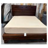 11 -  QUEEN PLATFORM BED WITH MATTRESS (J128)
