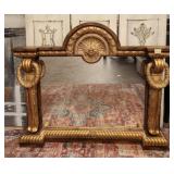 525 - VINTAGE OVERMANTEL MIRROR 46X54" (A116)