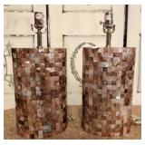526 - MID-CENTURY MOTHER OF PEARL TABLE LAMPS