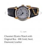 503 - CHAUMETDRESS ELYSEES WATCH 18K GOLD & STEEL