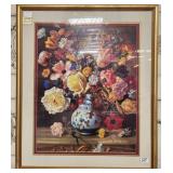 525 - MONET FLORAL ART PRINT FRAMED 40X32" (A109)