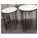 503 - SET OF TWO ROUND NESTING TABLES