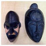 526 - HAND CARVED AFRICAN INSPIRED DECOR MASKS 525