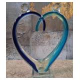 11 - MURANO ART GLASS HEART SCULPTURE (A191)