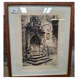 520 - GUY RISS "THE OLD DOORWAY" FRAMED ART