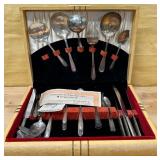 11 - RODGERS VINTAGE FLATWARE SET W/BOX AND COA
