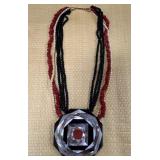 PP - HOBE VINTAGE INLAID BEADED 28" NECKLACE
