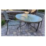 J1 - PATIO TABLE WITH TWO CHAIRS