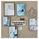 J1 - 7 PIECES WALL DECOR PLAQUES (K6)