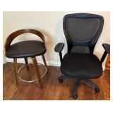 J1 - MID-CENTURY STYLE STOOL & DESK CHAIR (R41)