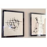R - PAIR OF FRAMED ART 24.5x30.5" (M100)