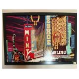 R - LAS VEGAS ARTWORK FRAMED 39X56" (A6)