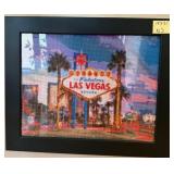 R - LAS VEGAS ARTWORK FRAMED 17X21" (N3)