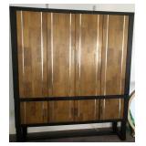 P -CONTEMPORARY WOOD ARMOIRE & CREDENZA CABINET