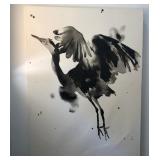 P - ASIAN-STYLE INK WASH PAINTING 48X36" (H1)