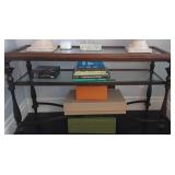 P - CONSOLE TABLE WITH SHELF (NO CONTENTS) (M1)