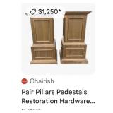 P - PAIR OF MATCHING DISPLAY PILLARS 36"T (H12)