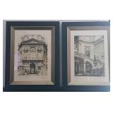 P - TWO PIECES ART PRINTS FRAMED 23X18" (M7)
