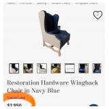 P - RESTORATION HARDWARE WINGBACK CHAIR (AL12)