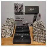 P - WINE SET, COASTERS, COCKTAIL PICKS (V33)