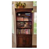 U - BOOKCASE/CABINET WITH BOOKS (L26)