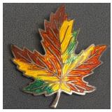 11 - STERLING SILVER FALL LEAF BROCH - B19