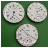 696 - THREE WALTHAM WATCHES (J2)