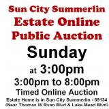 WELCOME TO OUR SUN. @3pm ONLINE PUBLIC AUCTION