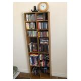 U - LOT OF CDS & DVDS, BOOKCASE (M25)