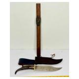 ANTIQUE KNIFE HORN HANDLE IVORY