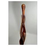 ANTIQUE WOOD CANE HAND CARVED